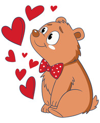 Obraz premium Valentine teddybear Clipart generative ai