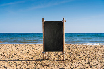 Wir machen Urlaub Tafel mit Textfreiraum