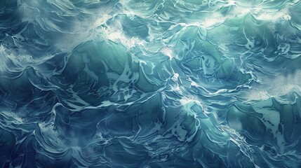 oceanic wave seamless pattern wallpaper
