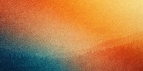 Naklejka premium Abstract Autumn Sunset Landscape Warm Color Gradient Texture Background