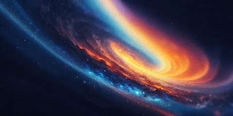 Fototapeta premium Cosmic Nebula Swirling Galaxy Starry Night Space Exploration