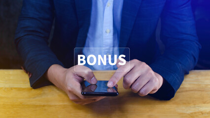 Bonus concept, suggests additional reward or incentive provided to individuals based on their...