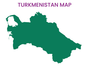 High detailed map of Turkmenistan. Outline map of Turkmenistan. Asia