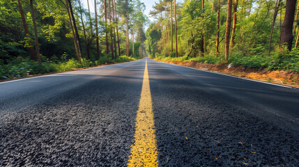 beautiful clean asphalt road