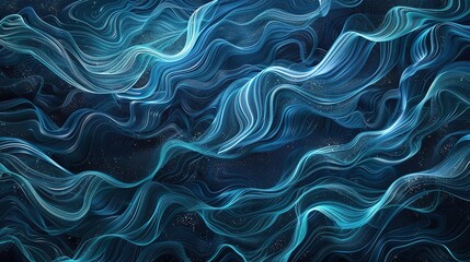 Fototapeta premium oceanic wave seamless pattern wallpaper