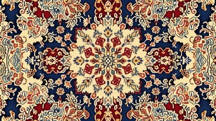 Naklejka premium persian rugs seamless pattern wallpaper