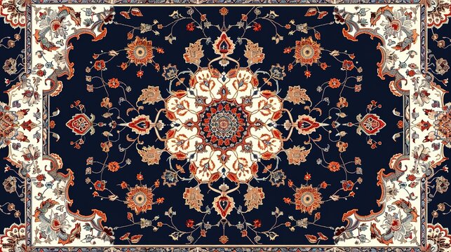 persian rugs seamless pattern wallpaper
