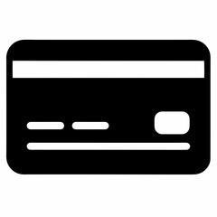Black Credit Card Silhouette Vector Art