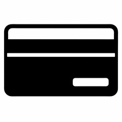 Black Credit Card Silhouette Vector Art