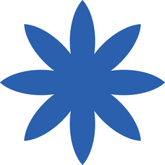 Obraz premium Floral starburst brutalism shape vector illustration