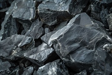 Close up of black shale rocks creating a textured, natural background