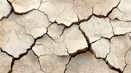 Fototapeta premium Visual Representation of Earth's Distress: Cracked Land, Symbol of Environmental Crisis