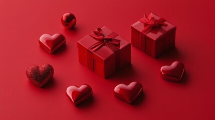 Nice Valentines Day Background With Valentines Gift