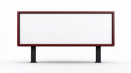 Obraz premium Blank Billboard Stands Against White Background.