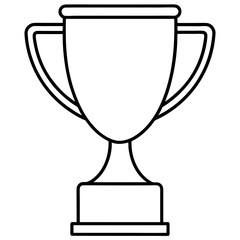 Elegant Line Art Trophy Illustration in Vector Format