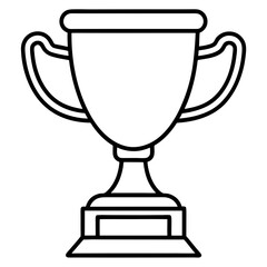 Elegant Line Art Trophy Illustration in Vector Format