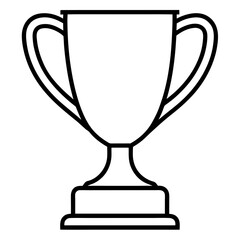 Elegant Line Art Trophy Illustration in Vector Format