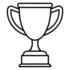 Elegant Line Art Trophy Illustration in Vector Format