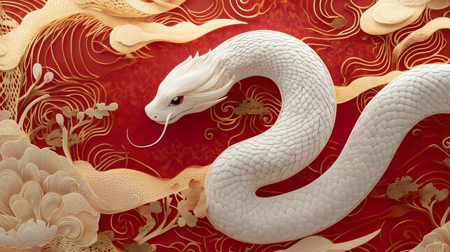 Chinese New Year.lunar new year,year of the snake.&nbsp;symbolizes the Lunar New Year of China.