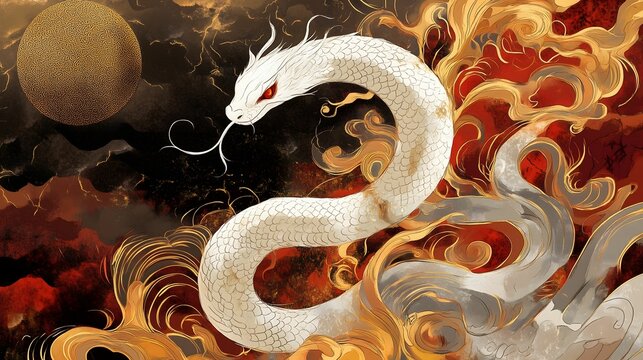 Chinese New Year.lunar new year,year of the snake.&nbsp;symbolizes the Lunar New Year of China.