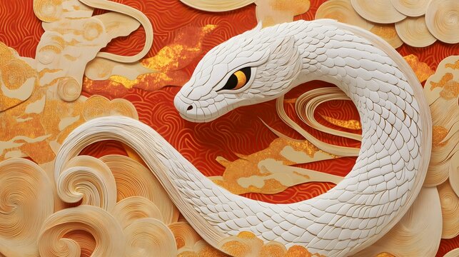 Chinese New Year.lunar new year,year of the snake.&nbsp;symbolizes the Lunar New Year of China.