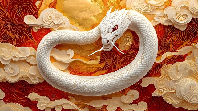 Chinese New Year.lunar new year,year of the snake.&nbsp;symbolizes the Lunar New Year of China.