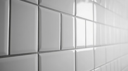 Elegant White Tiles Wall Pattern - Modern Interior Design