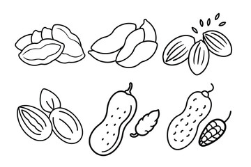 set of Food shillouette vector Illustration