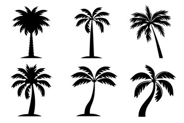 Minimalist Black Palm Tree Designs