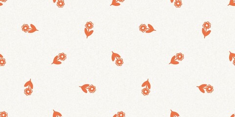 Peach fuzz botanical leaf foliage texture border two tone linen fabric effect. Soft fresh modern woodland cottagecore design, banner and on trend repeat tile ribbon. 
