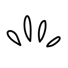 Doodle shine sunburst sparkle ray element