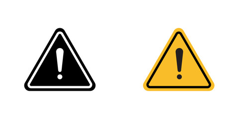 Warning signs. vector signs set with exclamation point