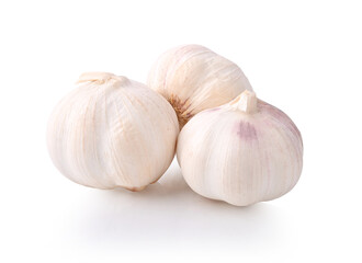 Garlic on white background