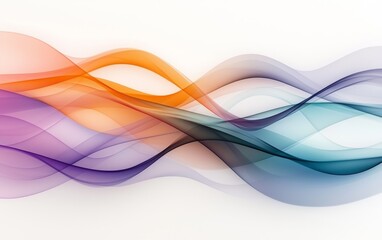 Fototapeta premium Abstract Colorful Wave Background Teal Purple Orange Swirls Design