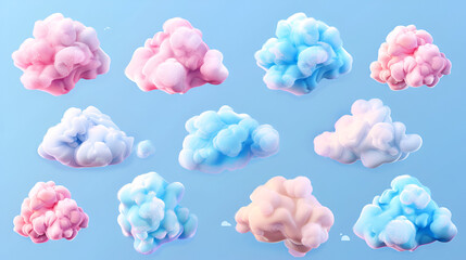 Obraz premium Cotton candy. Sugar clouds