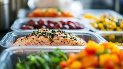A balanced meal prep scene highlighting nutrition as part of a healthy lifestyle.