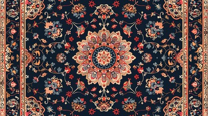 persian rugs seamless pattern wallpaper