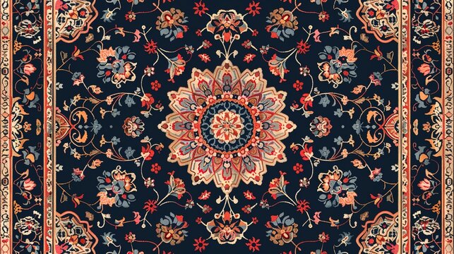 persian rugs seamless pattern wallpaper