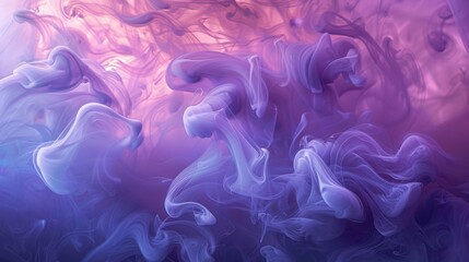 Mesmerizing abstract design of swirling purple and blue liquid in fluid lines and curves