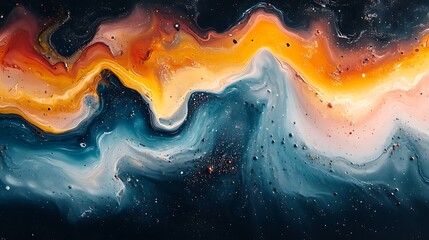Colorful Vibrant Paint Fluid Abstract Texture Background