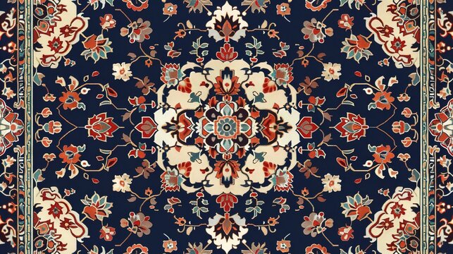 persian rugs seamless pattern wallpaper