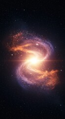 Obraz premium Cosmic Nebula Bright Starburst Galaxy Celestial Event Space Exploration