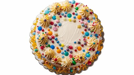 Exquisite round cake for 18th birthday  a colorful celebration of joy and milestones