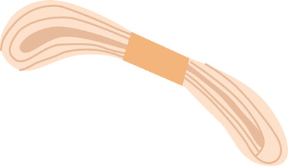Floss skein for embroidery vector illustration