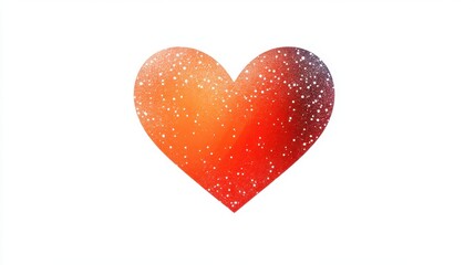 Fototapeta premium Bold Valentine Day logo design with a red gradient heart and shimmering text on white background.