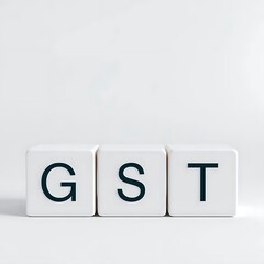  Goods & Services Tax  (GST) Poster. FInance Concept
