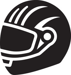 Modern racing helmet vector illustration for motorsports protection