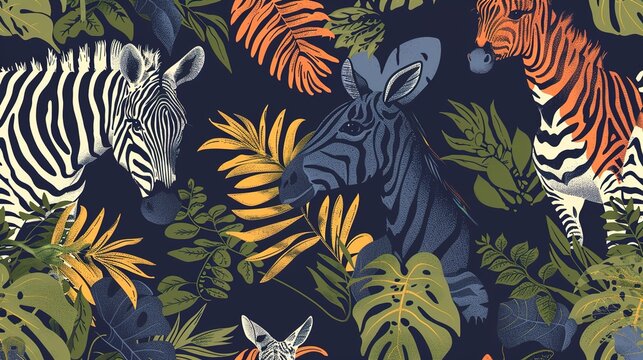 safari zoo seamless pattern wallpaper