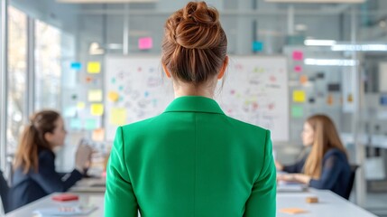 Businesswoman Overseeing Team Collaboration Session
