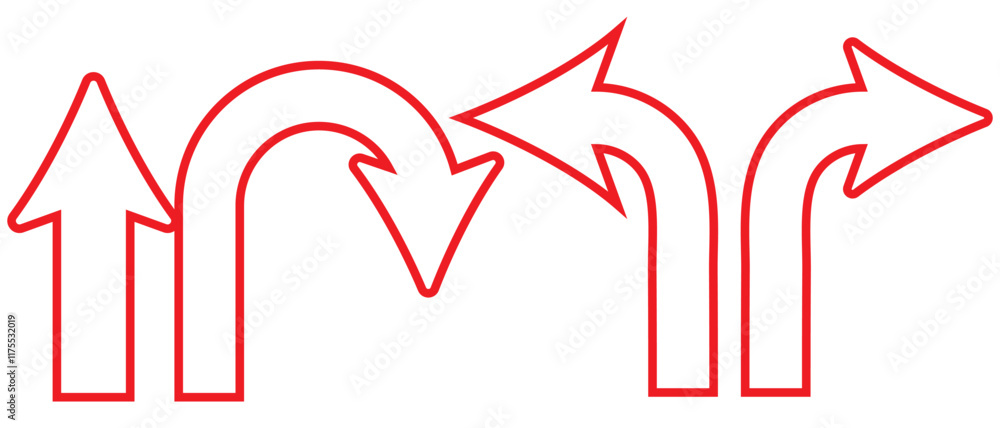 Poster go straight this way one way only u turn left
